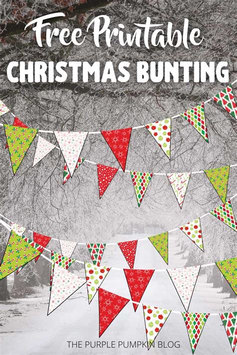 Free Printable Christmas Bunting Flags For Christmas Parties