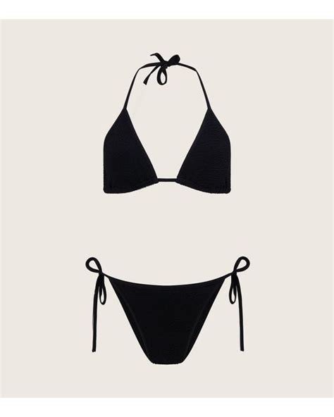 Hunza G Gina Bikini In Blue Lyst Uk