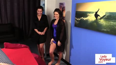 Lingerie Voyeurs Instructing Their Sub To Tug