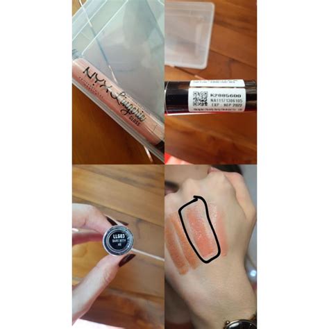 Jual NEW NYX LINGERIE GLOSS LLG03 BARE WITH ME Shopee Indonesia
