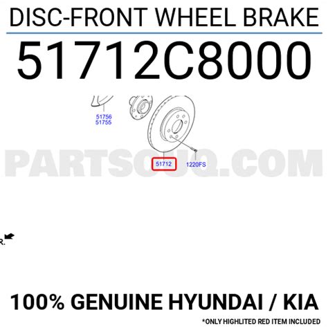 DISC-FRONT WHEEL BRAKE 51712C8000 | Hyundai / KIA Parts | PartSouq