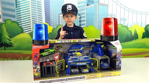 Полицейский Даник и полицейские машинки с участком против нарушителей ...