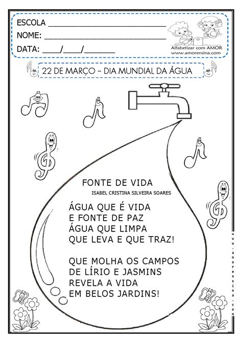 Atividade Dia Da Agua Educação Infantil Maternal