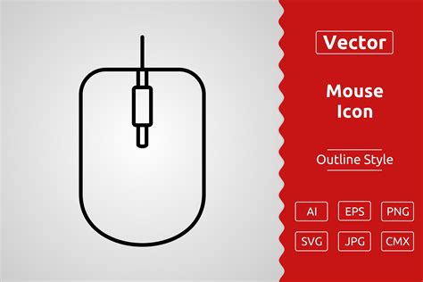 Vector Mouse Outline Icon Graphic by Muhammad Atiq · Creative Fabrica