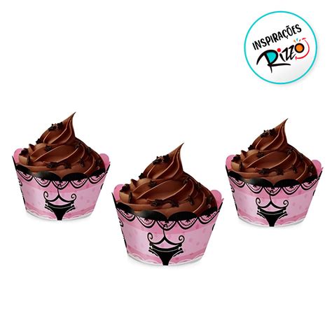 Mini Wrap para Cupcake Lingerie 12 unidades Cromus Rizzo Rizzo Balões