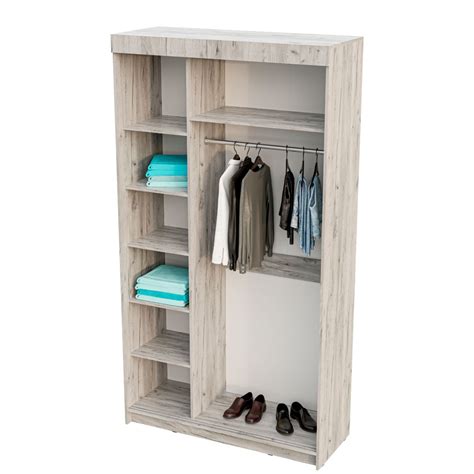 Бася СМ Шкаф-купе 1,3м 552 Дуб Крафт Серый, Белый