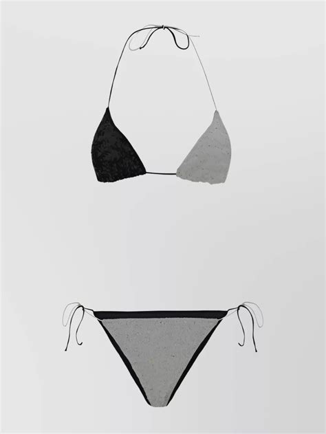 Os Ree Sequin Triangle Bikini Swimsuit The Fashion Square