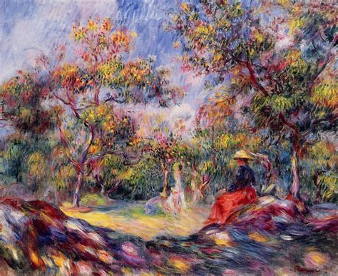 Woman in a Landscape - Pierre-Auguste Renoir - WikiArt.org ...