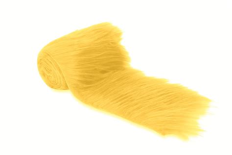 Faux Fur Fabric By Fabricla 2 Inch X 60 Inch Precut Golden Yellow Fur