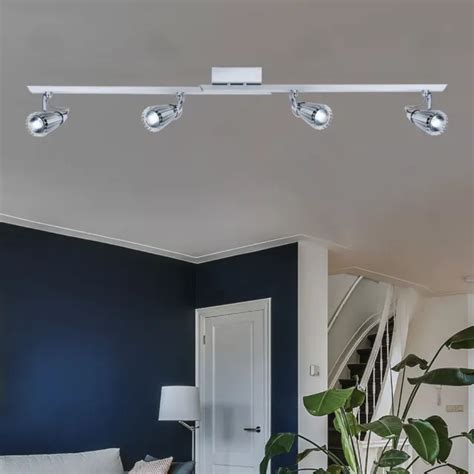 Plafonnier Luminaire Sportif Barre De Spots Pivotant Flammes Gu