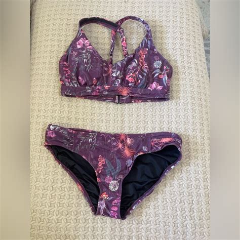 Title Nine Swim Title Nine Purple Phenom Botanique Holy Graill Bottoms Bikini Set Top Bottom