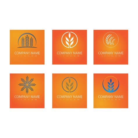 Luxury Golden Grain Weath Rice Logo Design Vector 17283099 Vector Art