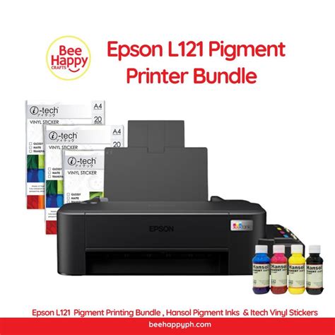 Epson L121 Pigment Printer Bundle L121 Hansol Pigment Inks Vinyl