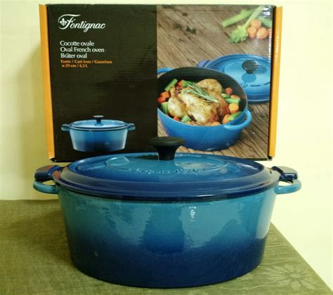 Fontignac Oval French Oven, Cast Iron 29cm/4.3L, Furniture & Home ...