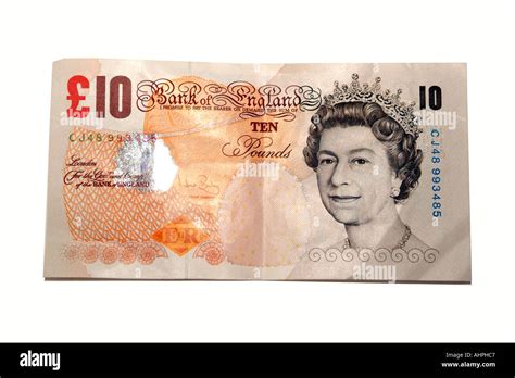 The Front View Of An English 10 Pound Note Stock Photo Alamy