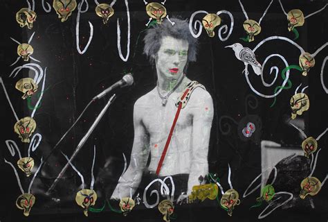 Sid Vicious The Punk Sex Pistolsrock Art Acrylic Mixed Media Original Painting Michael Houghton