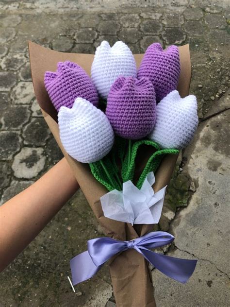 Ramo Tulipanes Morados Daysi Tejidos A Crochet S Ko Fi Shop Ko Fi