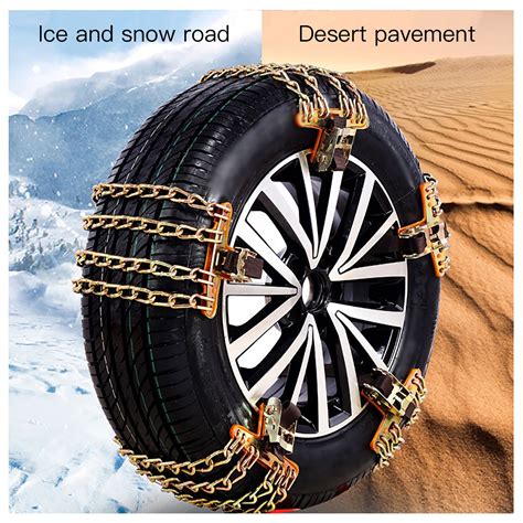 Auto Sneeuw Ketting Wielen Band Anti Slip Ketting Universele Staal Auto