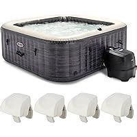 Intex Ep Purespa Plus Greystone Inflatable Square Hot Tub Spa X W Cushioned Foam
