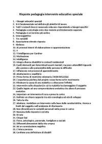 Paniere Compilato Pedagogia Intervento Educativo Speciale Docsity