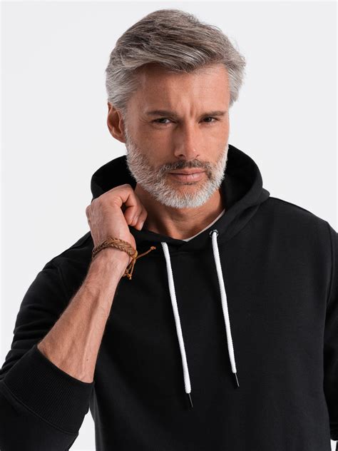 Mens Hooded Sweatshirt Black V B979 Mens Clothing Online