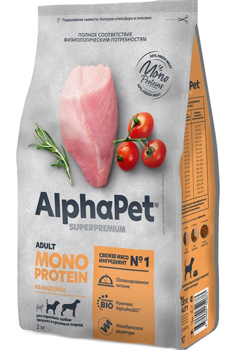 Сухой полнорационный корм MONOPROTEIN из индейки для взрослых собак ...