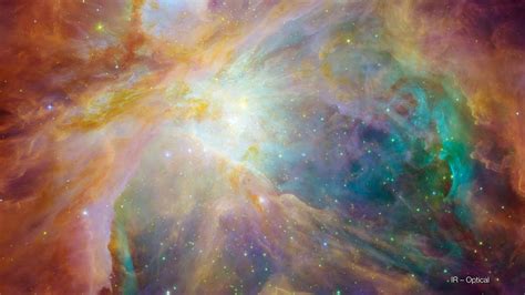 The Orion Nebula Visible And Infrared Views Ultrahd Youtube