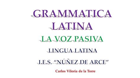 LA VOZ PASIVA LATINA YouTube