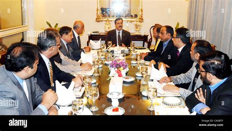 Prime Minister Syed Yousuf Raza Gilani In Meeting With Muttehda Qaumi