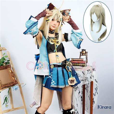 Genshin Impact Kirara Cosplay Costume Adult Carnival Uniform Wig Anime