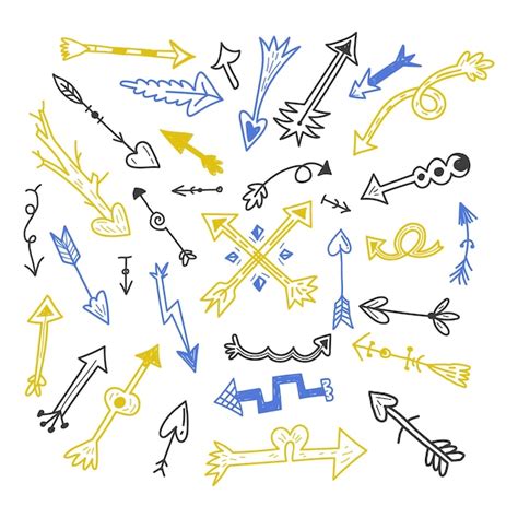 Premium Vector Hand Drawn Arrow Elements Collection