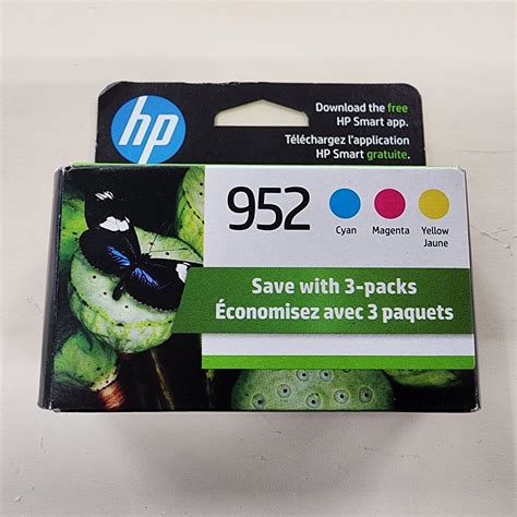 HP 952 Tri-Color 3 PACK (N9K27AN) Genuine HP OEM - NEW SEALED - EXP 10/ ...