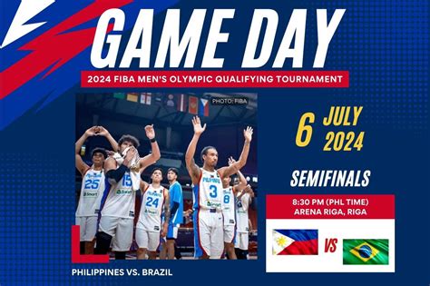 Gilas Pilipinas Vs Brazil July Fiba Men S Olympic