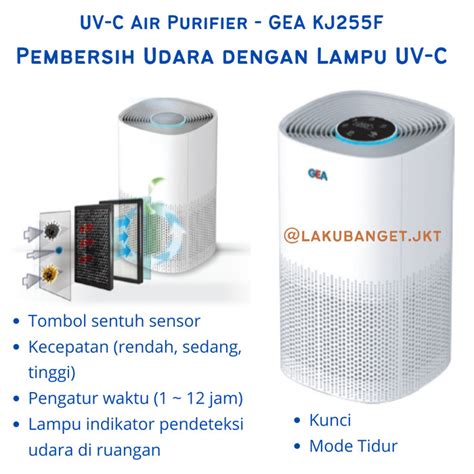 Jual Air Purifier GEA KJ255F Pembersih Udara Dengan Lampu UV C KJ