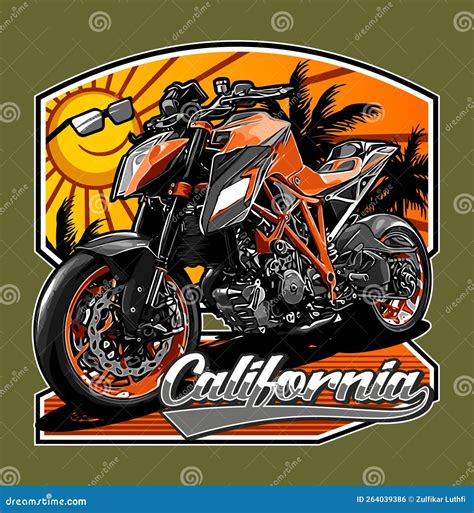 Naked Bike With American Flag Cartoon Vector Cartoondealer
