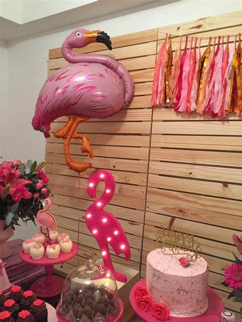 Flamingo Birthday Party Idea Festa De Flamingos Flamingo Balloons