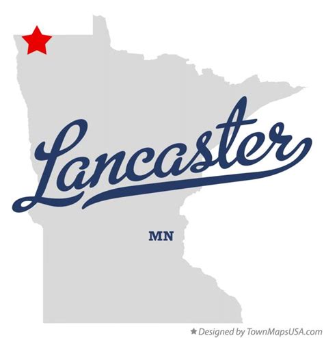 Map of Lancaster, MN, Minnesota