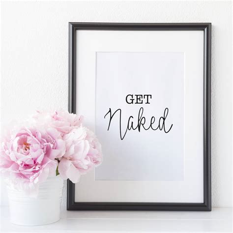 Get Naked Typography Foil Print By Prints