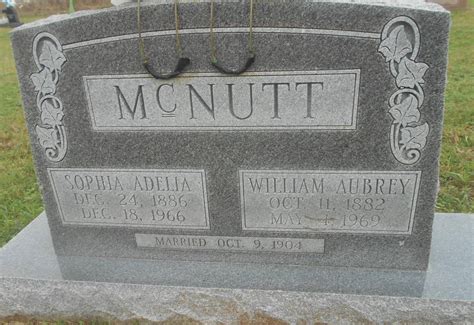 William Aubrey McNutt 1882 1969 Mémorial Find a Grave