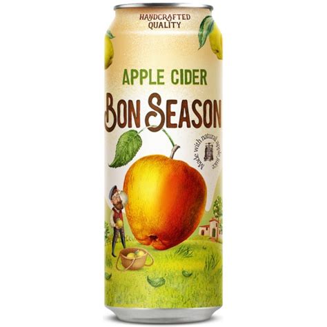 Сидр газированный сладкий Бон Сезон (BON SEASON), алюминиевая банка 0 ...