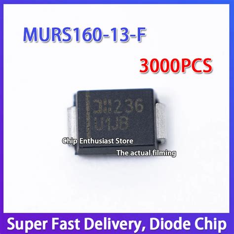 3000PCS Lot MURS160 13 F Marking U1JB U1JB SMD SMB Ultrafast Recovery