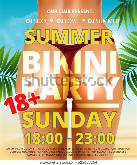 Beach Party Bikini Model Over Royalty Free Licensable Stock Vectors Vector Art