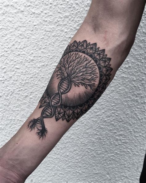 Tree Mandala Tattoo Tattoo Artist Laura Weller Dna Tattoo