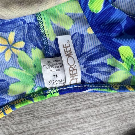 Vintage Blue Floral Bikini Set Make A Splash In Depop