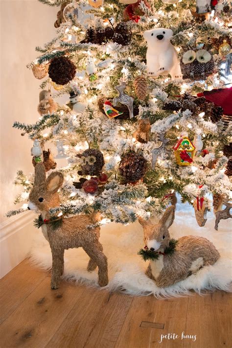 Flocked Woodland Christmas Tree Petite Haus