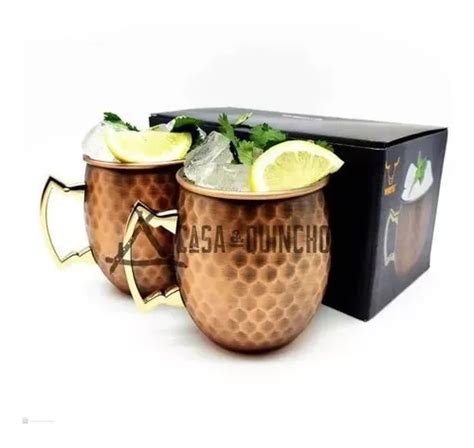 Set De 2 Mugs De Cobre Wayu Tragos Moscow Mule Mojito Bar Cuotas Sin Interés