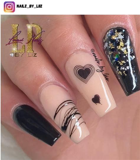 50 Stylish Black And Nude Nail Designs For 2024 Nerd About Town