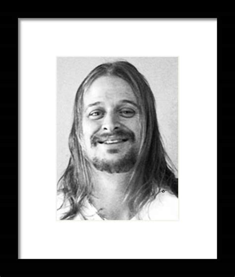 Kid Rock Mug Shot Black And White Framed Print By Tony Rubino