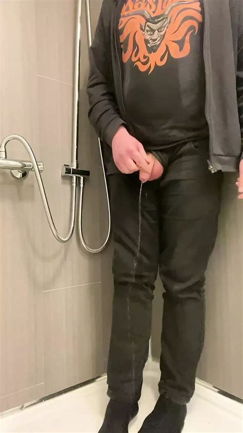 Dressed All In Black Piss Play Pissing On Myself And Showing Underwear Gay Porn Xhamster