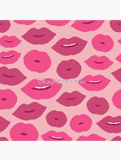 Valentines Day Lipstick And Kisses Poster For Sale By Okaykaylamarie